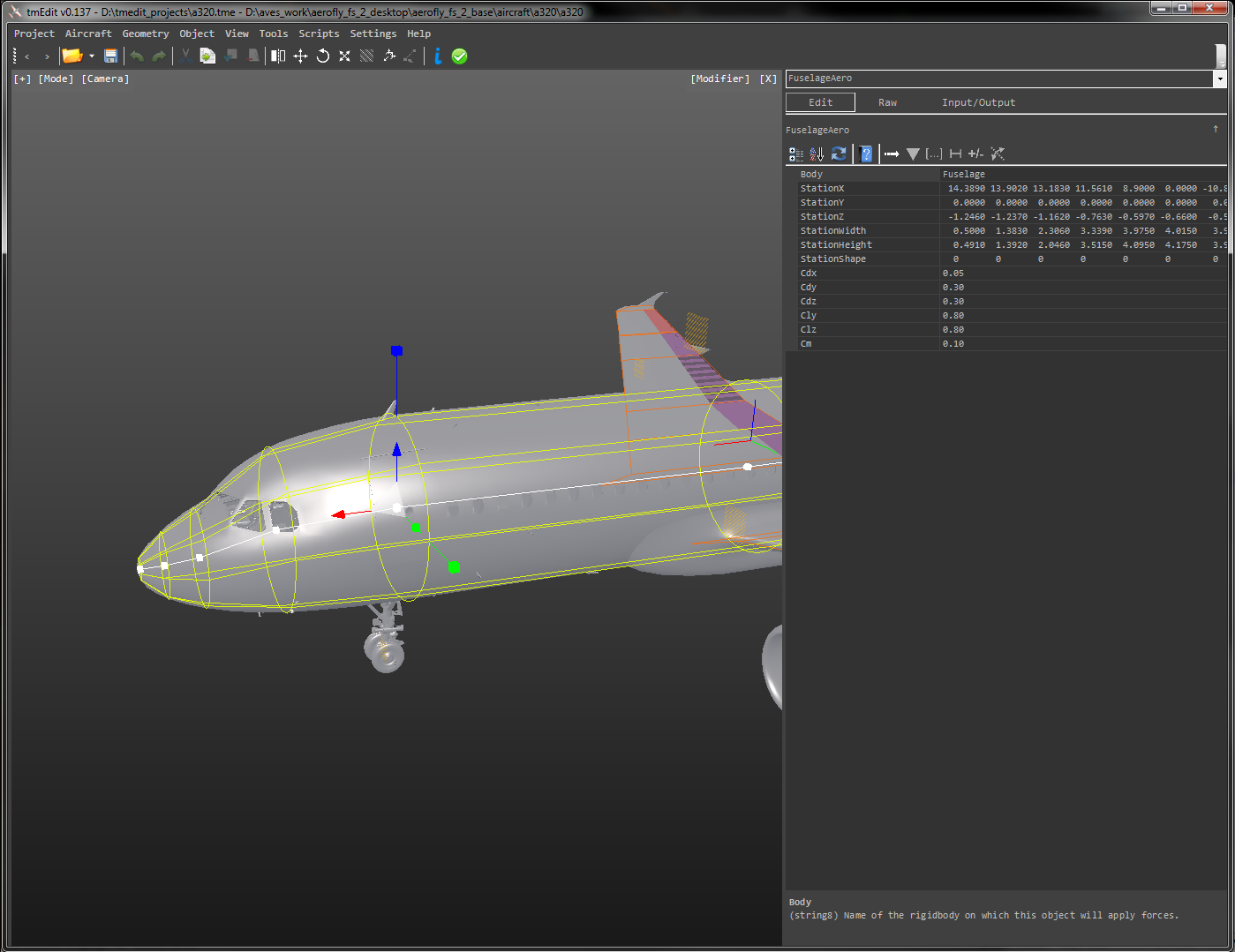tmEdit aerofuselage editing