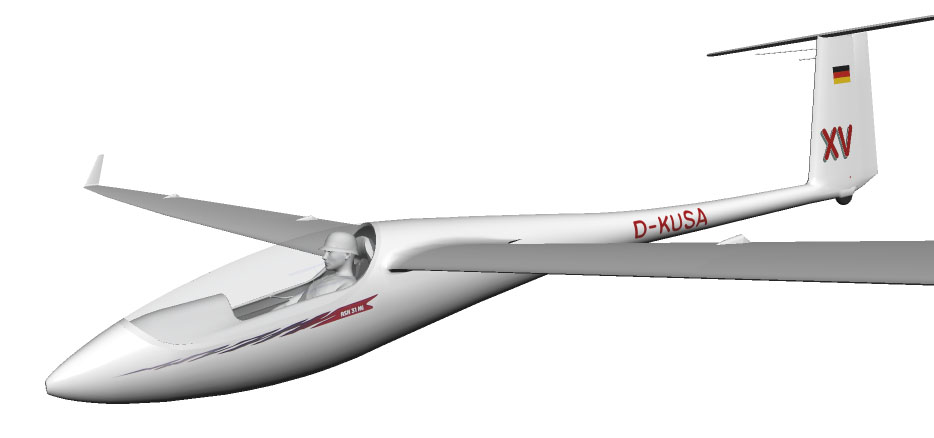 ASH 31 Mi (D-KUSA VX) Renderbild aus Metaseq