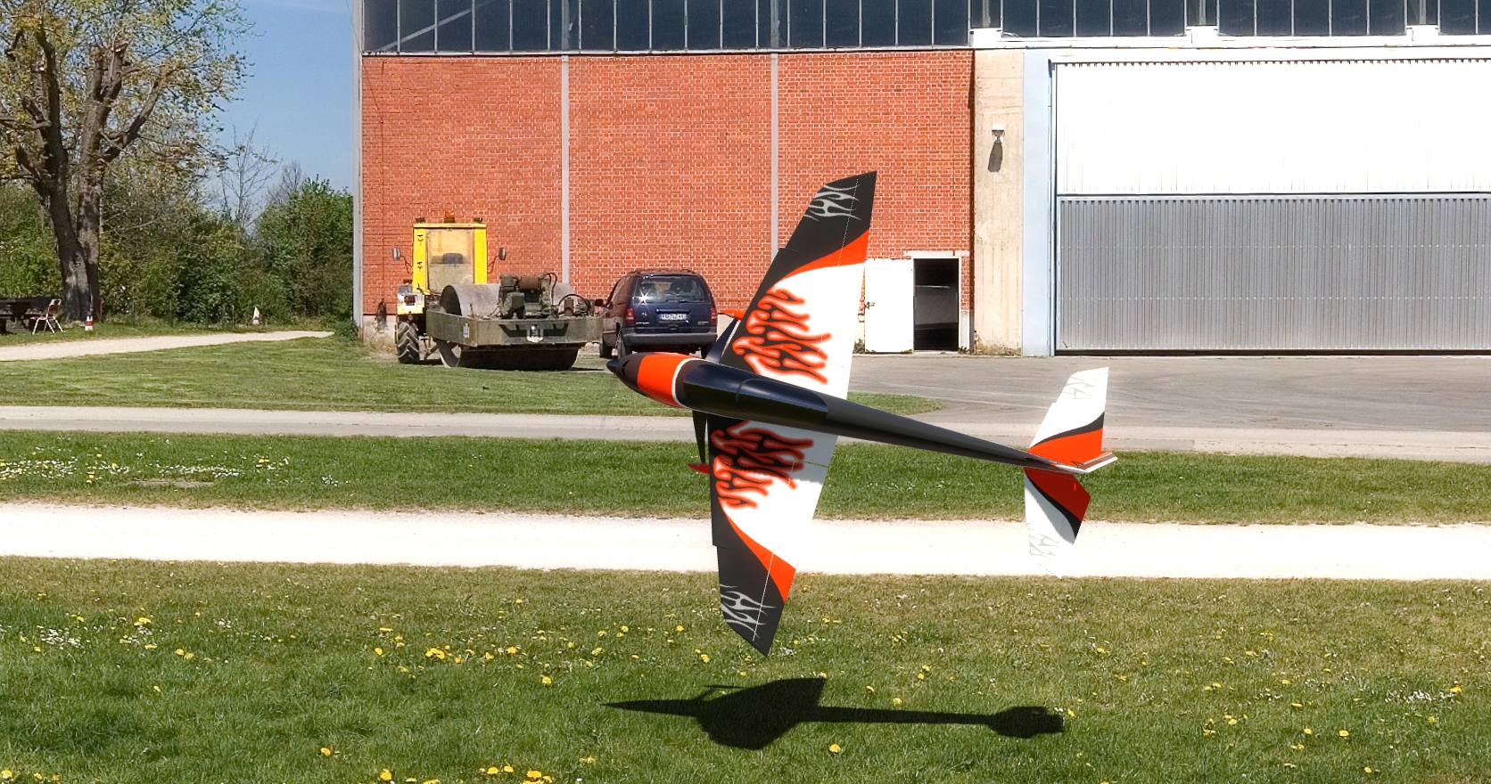 AeroflyRC7 Spark im Messerflug